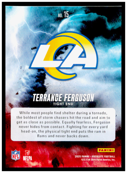 2025 Panini Absolute Terrance Ferguson Card By Storm Los Angeles Rams #15