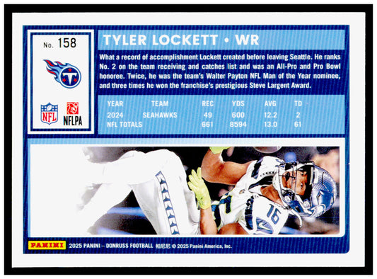 2025 Donruss Tyler Lockett Card Tennessee Titans #158