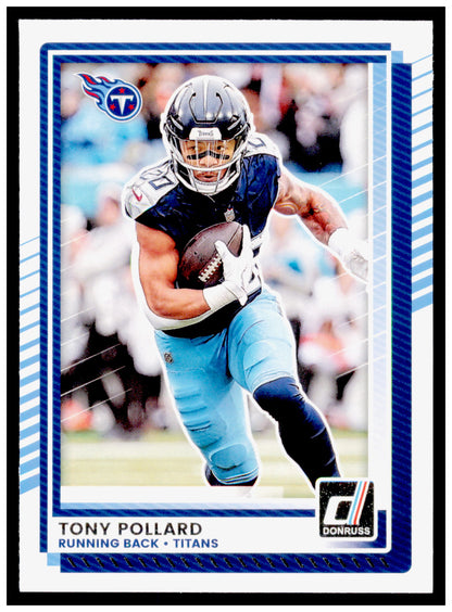 2025 Donruss Tony Pollard Card Tennessee Titans #272
