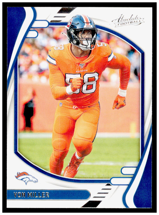 2021 Panini Absolute Von Miller Card Blue Denver Broncos #54