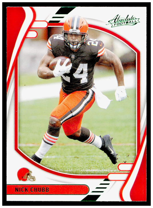 2021 Panini Absolute - Green Nick Chubb Card Cleveland Browns #46