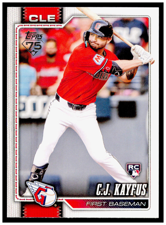 2026 Topps C.J. Kayfus Card RC Cleveland Guardians #35