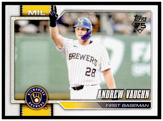 2026 Topps Andrew Vaughn Card Milwaukee Brewers #303