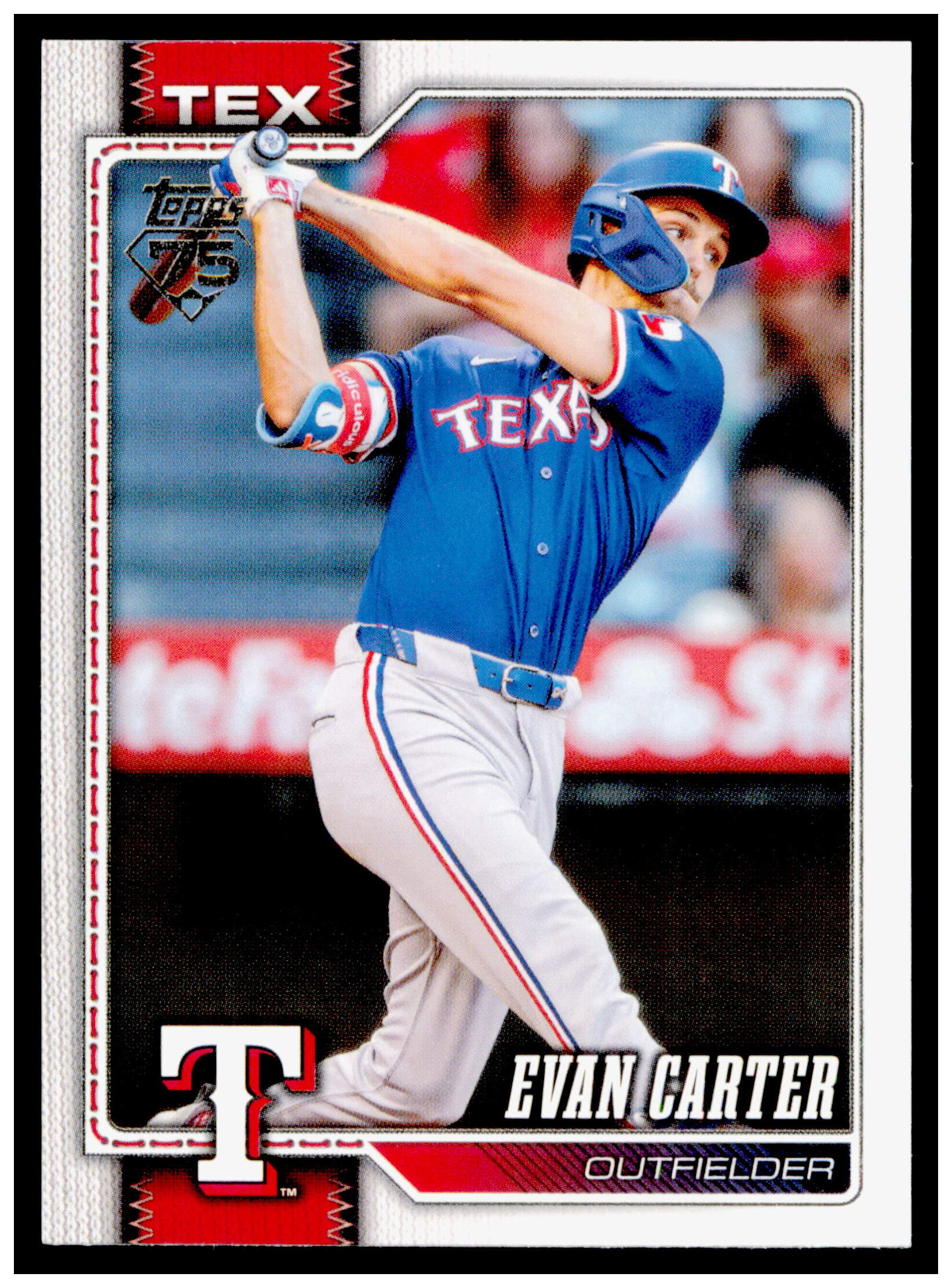 2026 Topps Evan Carter Card Texas Rangers #110