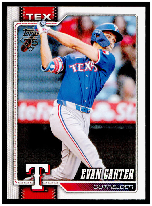 2026 Topps Evan Carter Card Texas Rangers #110