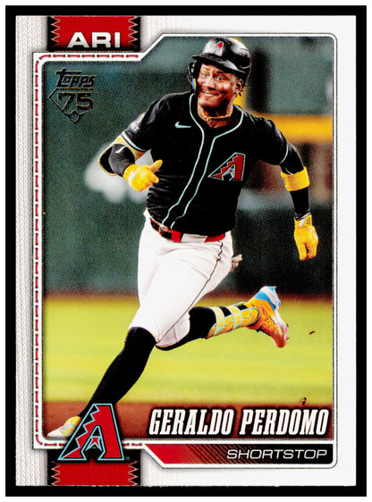 2026 Topps Geraldo Perdomo Card Arizona Diamondbacks #257
