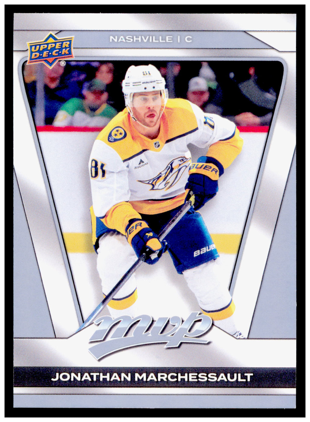 2025-26 Upper Deck MVP Jonathan Marchessault Card Nashville Predators #143