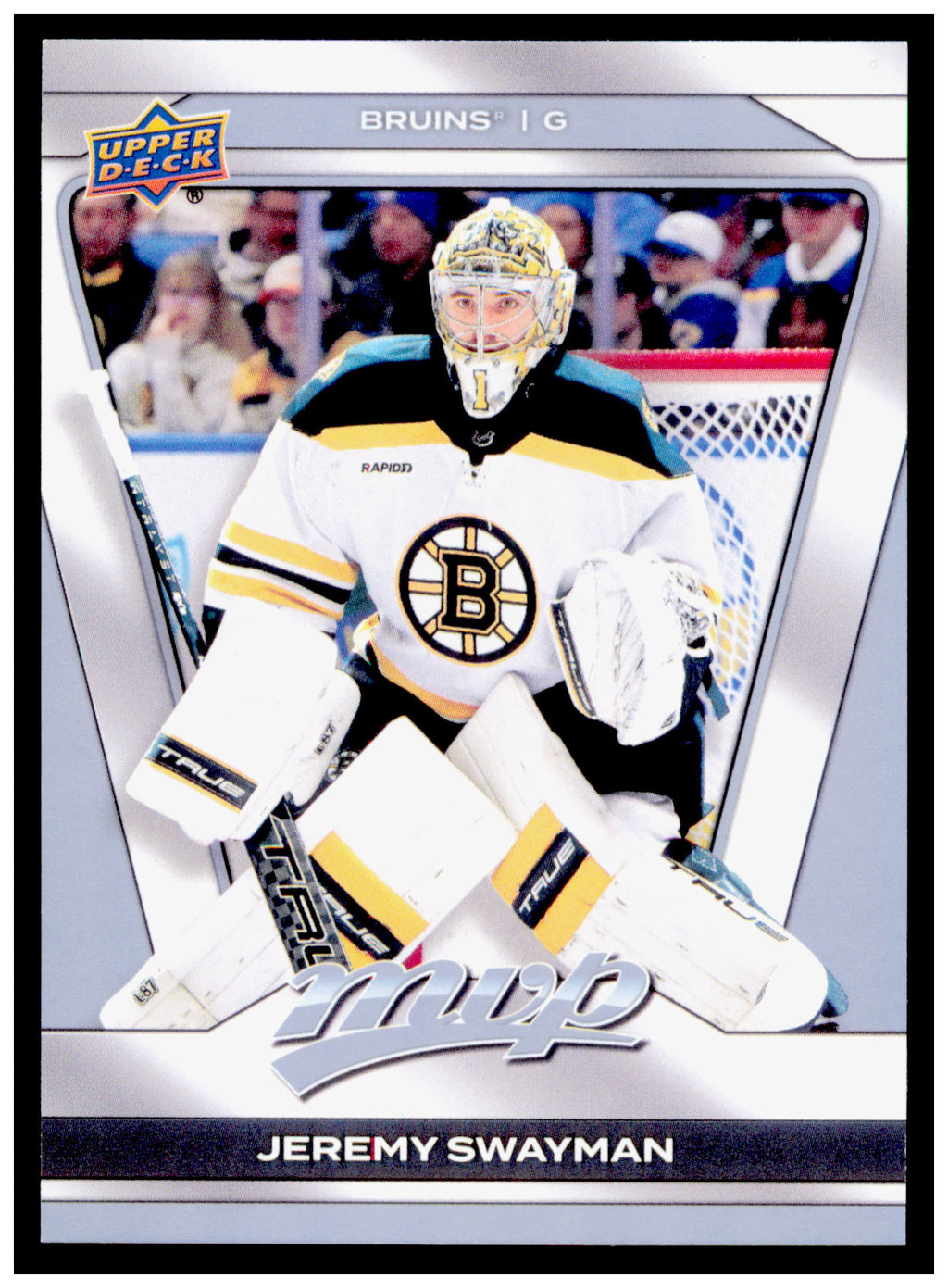 2025-26 Upper Deck MVP Jeremy Swayman Card Boston Bruins #131