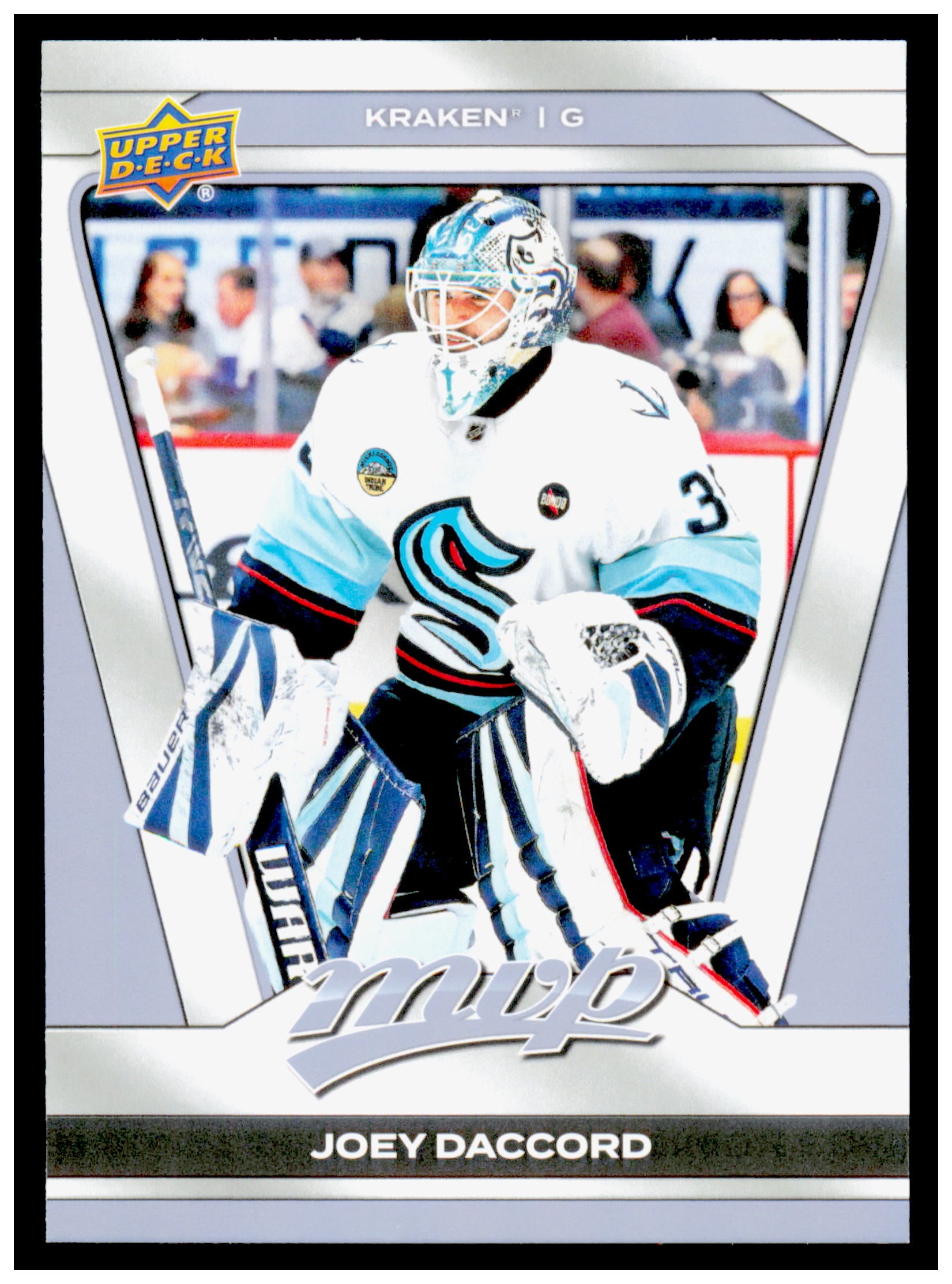 2025-26 Upper Deck MVP Joey Daccord Card Seattle Kraken #33