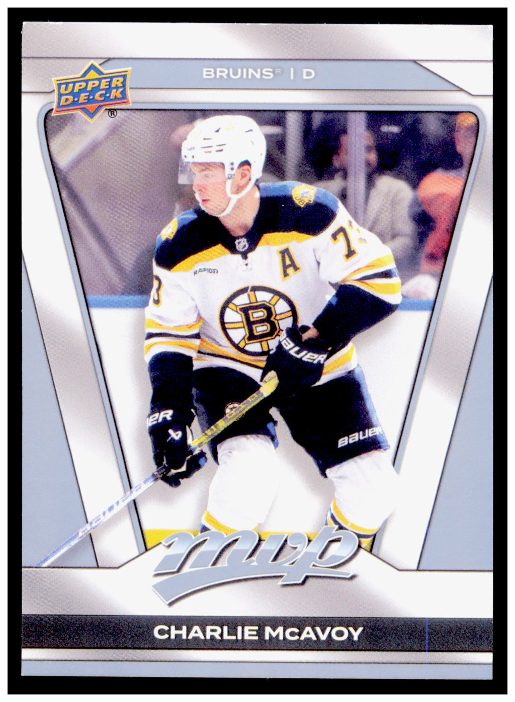 2025-26 Upper Deck MVP Charlie McAvoy Card Green Script Boston Bruins #101