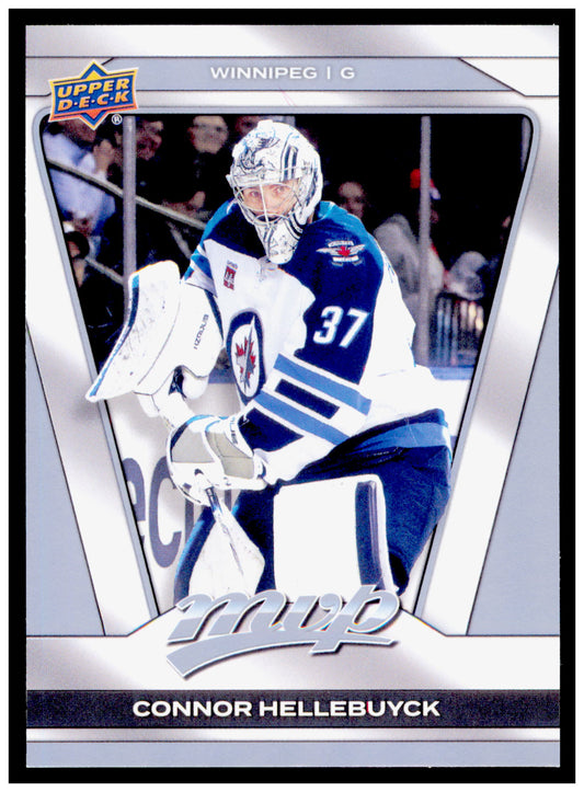 2025-26 Upper Deck MVP Connor Hellebuyck Card Green Script Winnipeg Jets #117