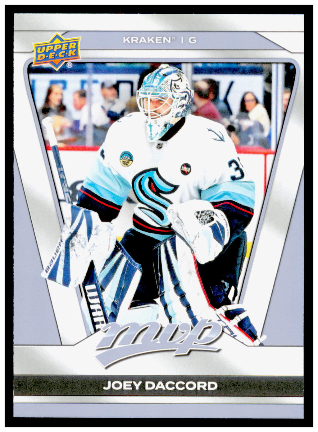 2025-26 Upper Deck MVP Joey Daccord Card Seattle Kraken #33