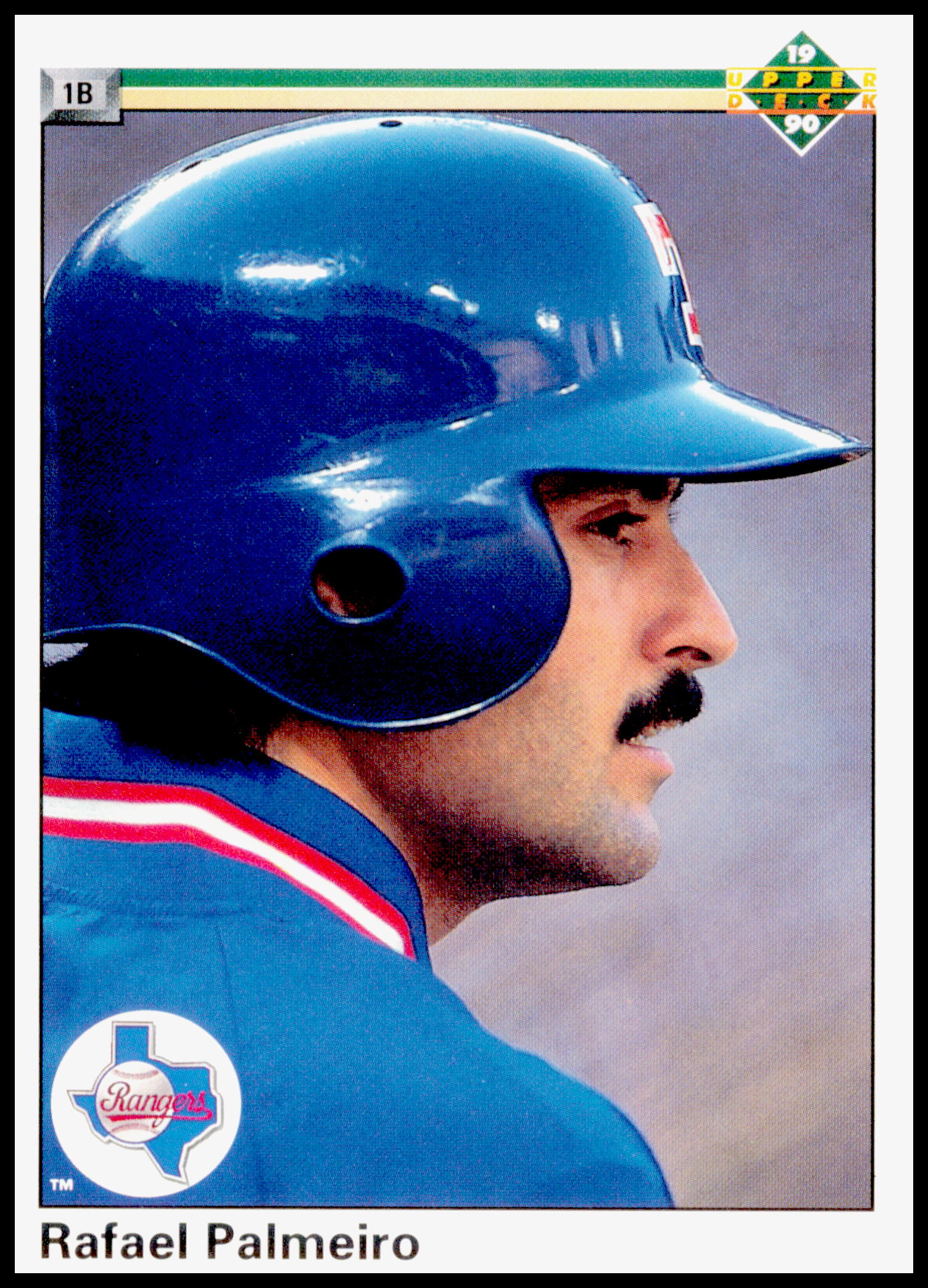 1990 Upper Deck Rafael Palmeiro Card Texas Rangers #335