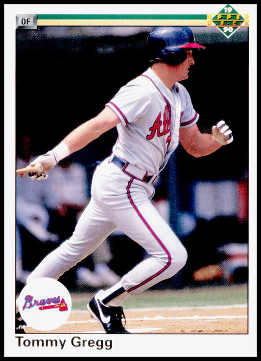 1990 Upper Deck Tommy Gregg Card Atlanta Braves #121b