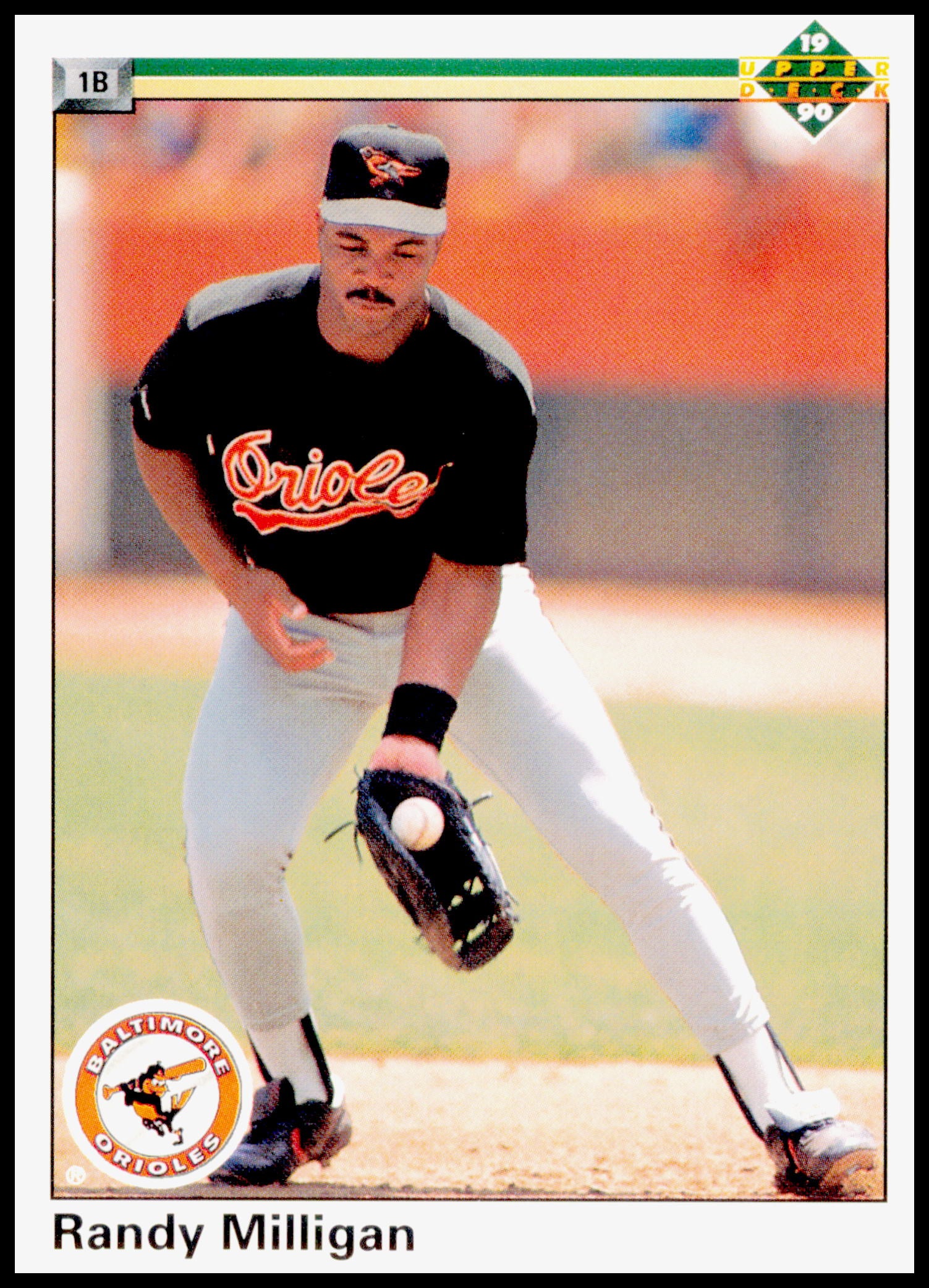 1990 Upper Deck Randy Milligan Card Baltimore Orioles #663