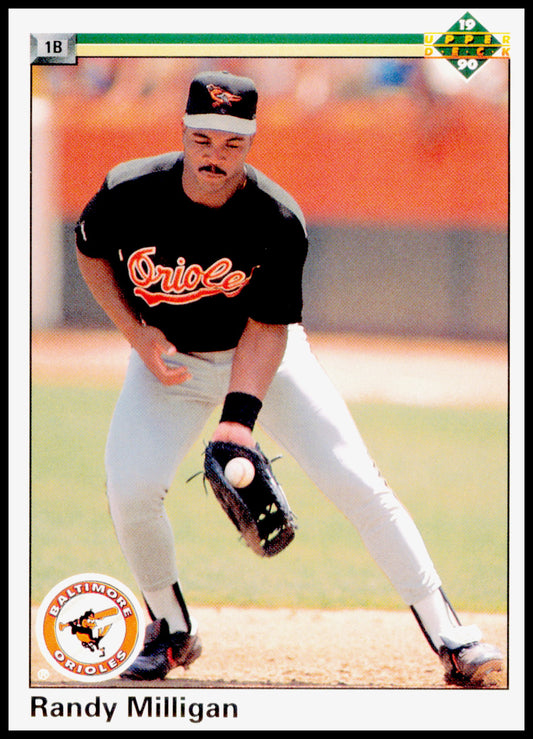 1990 Upper Deck Randy Milligan Card Baltimore Orioles #663