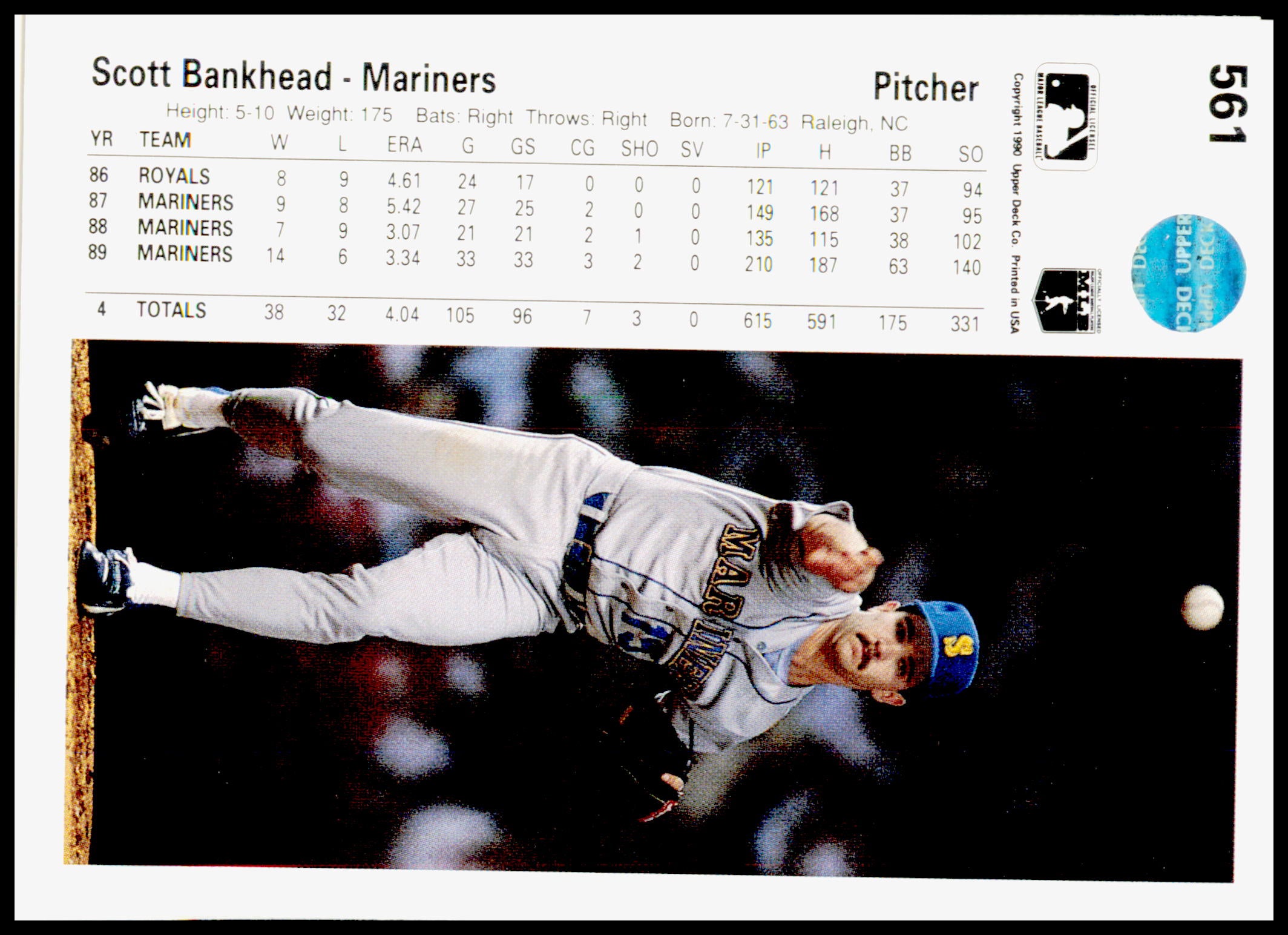 1989 Upper Deck Eric King Card Detroit Tigers #493