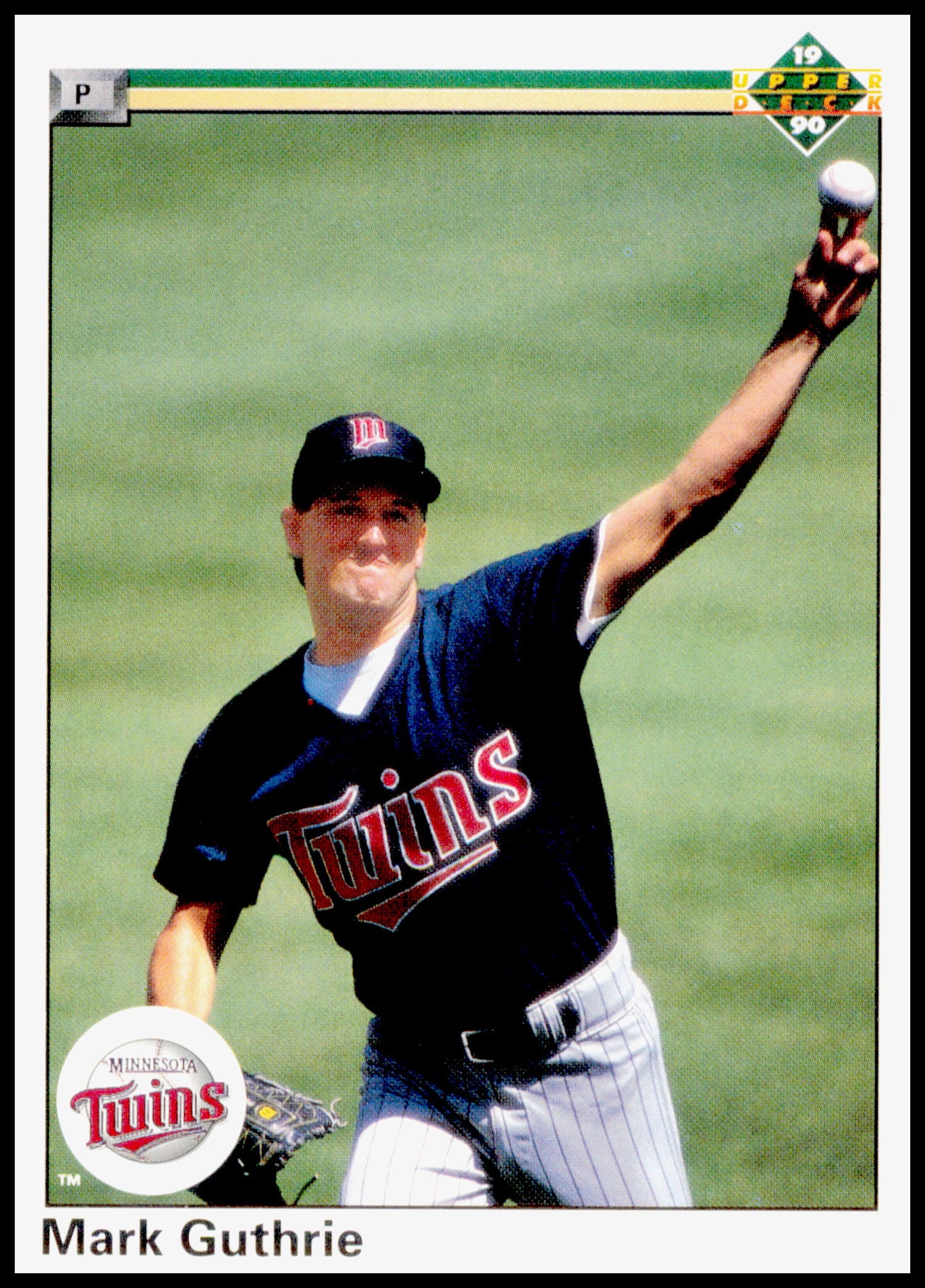 1990 Upper Deck Mark Guthrie Card RC Minnesota Twins #436