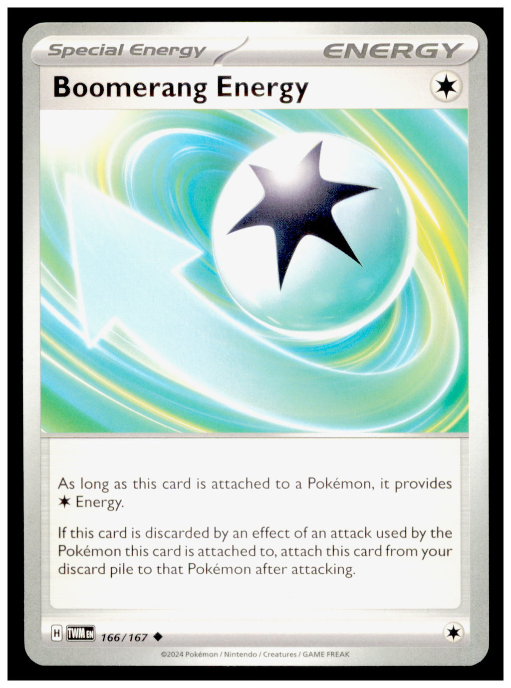 Boomerang Energy 166/167 Pokemon Twilight Masquerade TWM Special Energy Card