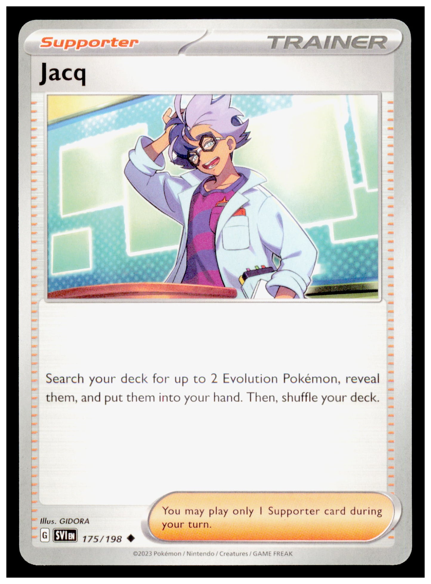 Jacq 175/198 Pokemon Scarlet & Violet Base Set SV1EN Uncommon Trainer Card
