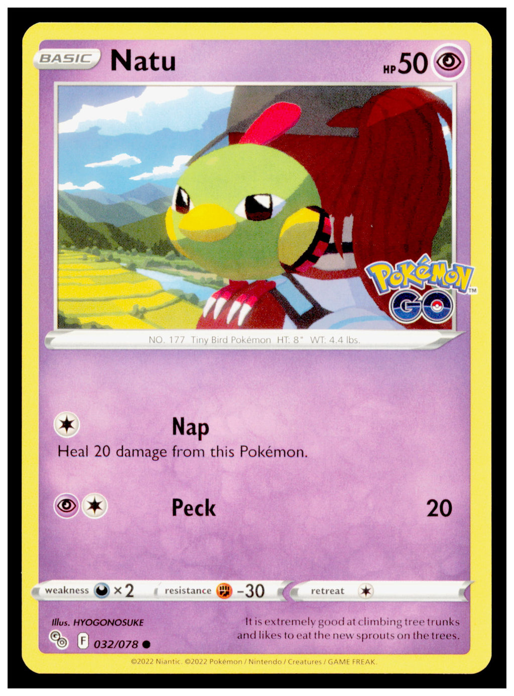 Pokemon GO Natu Card Common #032/078