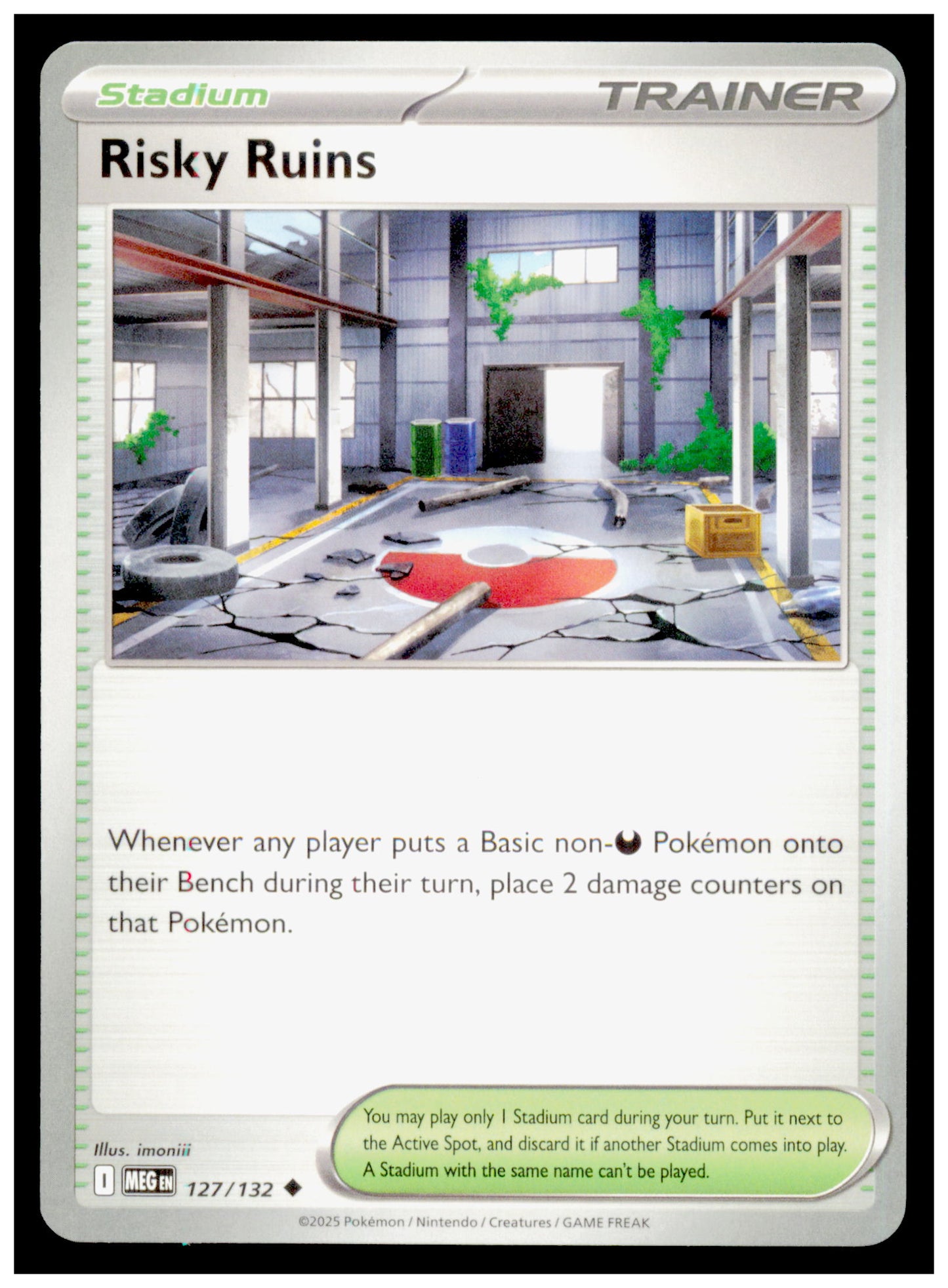 Risky Ruins 127/132 Mega Evolutions MEG EN Pokemon Stadium Trainer Card