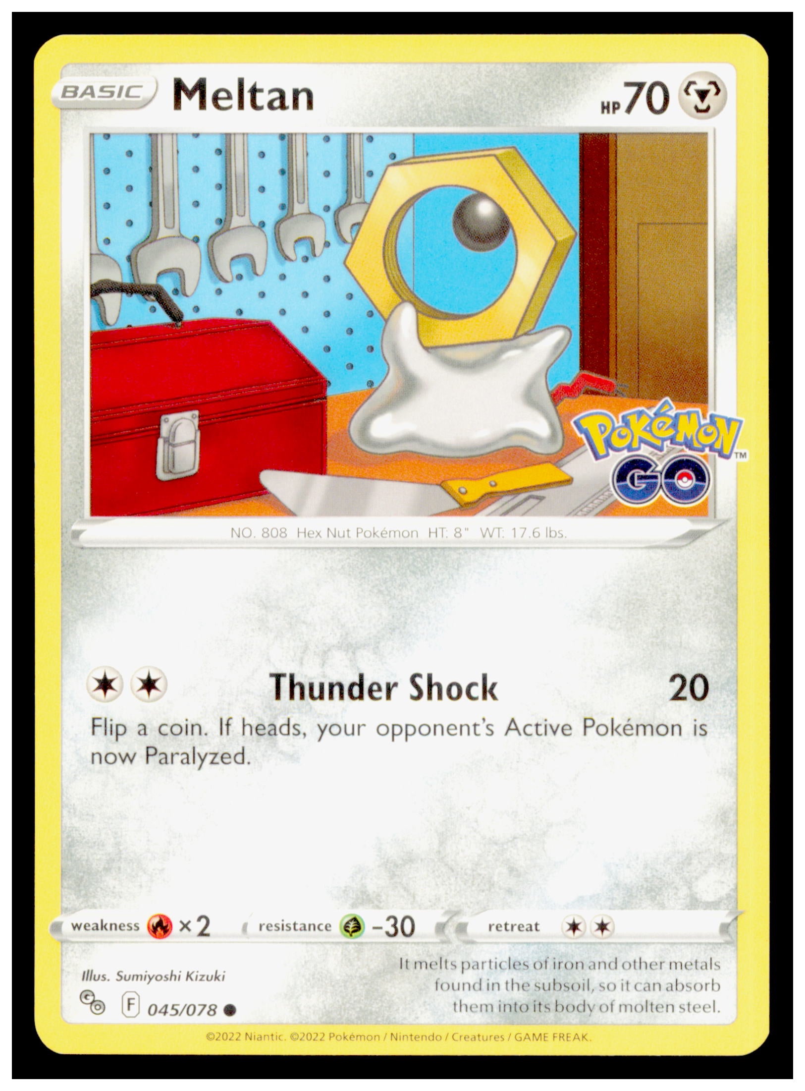 Pokemon GO Meltan Card Common #045/078