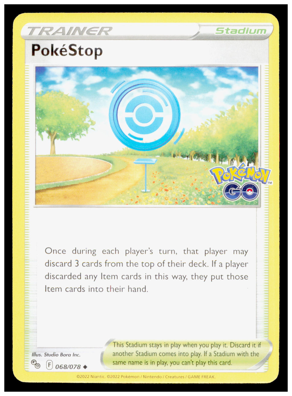 Pokemon GO PokeStop Card Uncommon #068/078