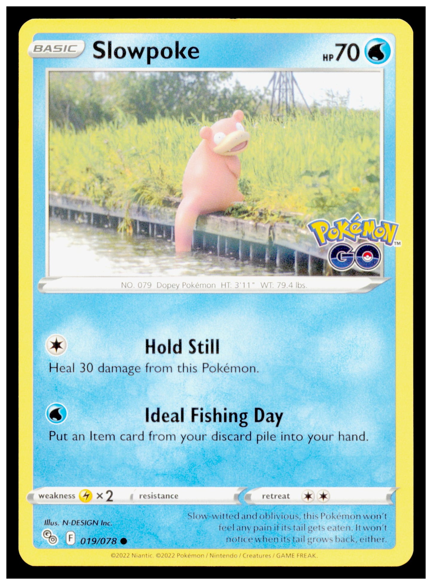 Pokemon GO Slowpoke Card Common #019/078