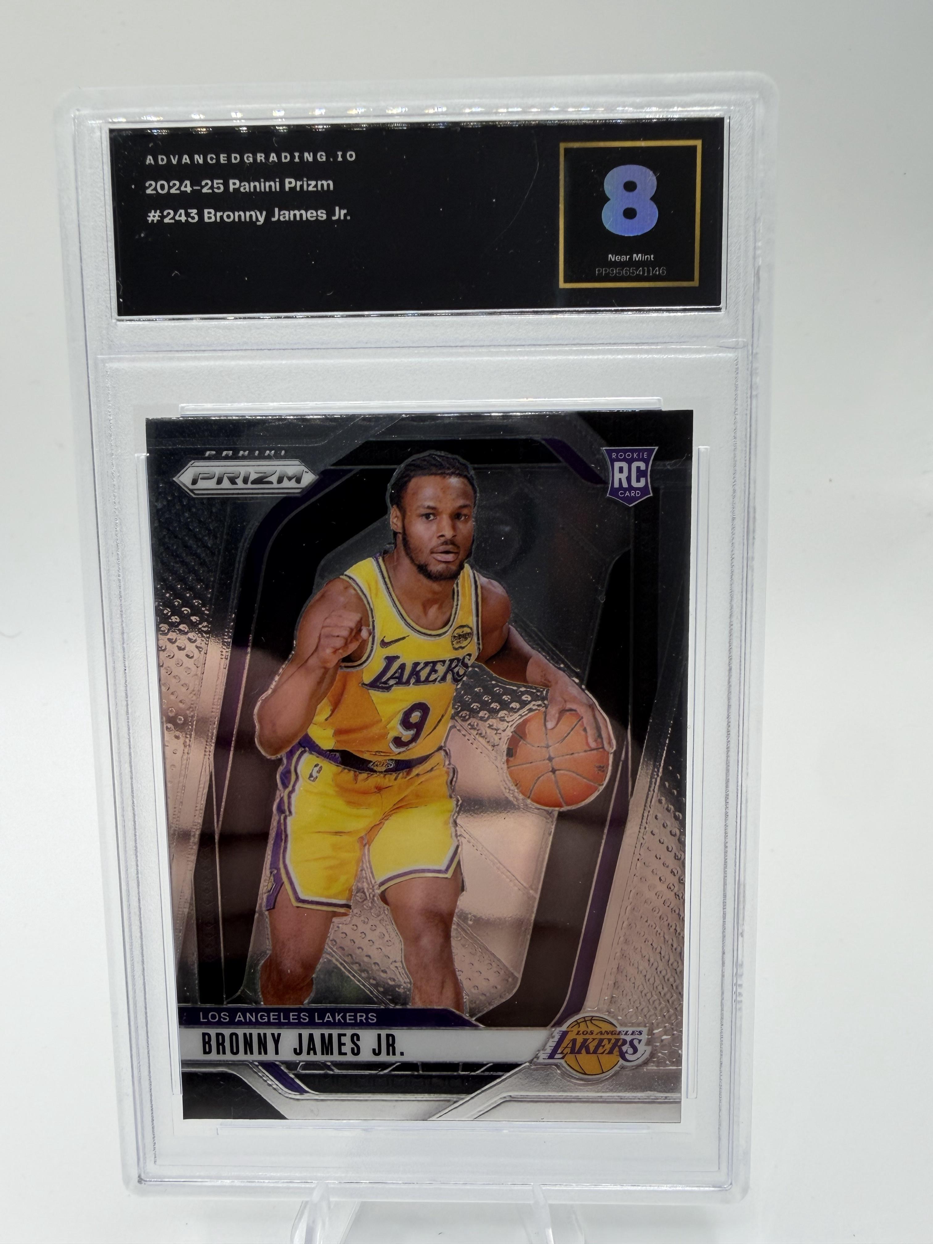 2024-25 Panini Prizm Bronny James Jr. #243 RC Rookie Lakers AG 8