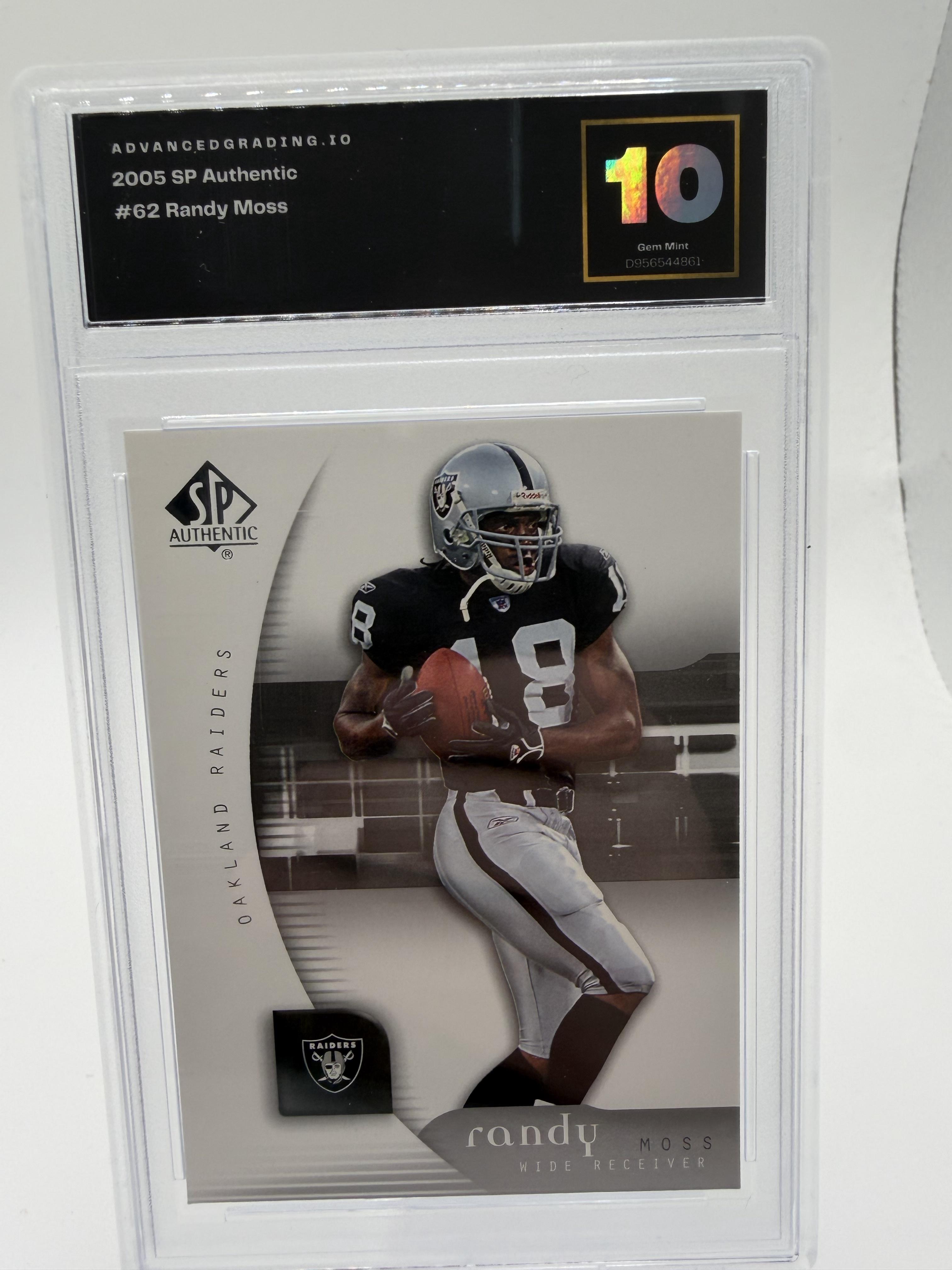 2005 SP Authentic Randy Moss #62 Raiders AG 10 GEM MINT HOF