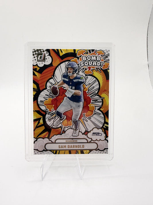 2025 Donruss Sam Darnold Card Bomb Squad Seattle Seahawks #BS-SDD