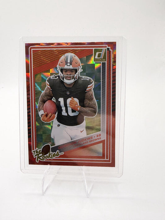 2025 Donruss Quinshon Judkins Card The Rookies Cleveland Browns #26