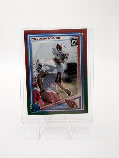 2025 Donruss Optic Will Johnson Rated Rookie Red Green Preview #396 Cardinals