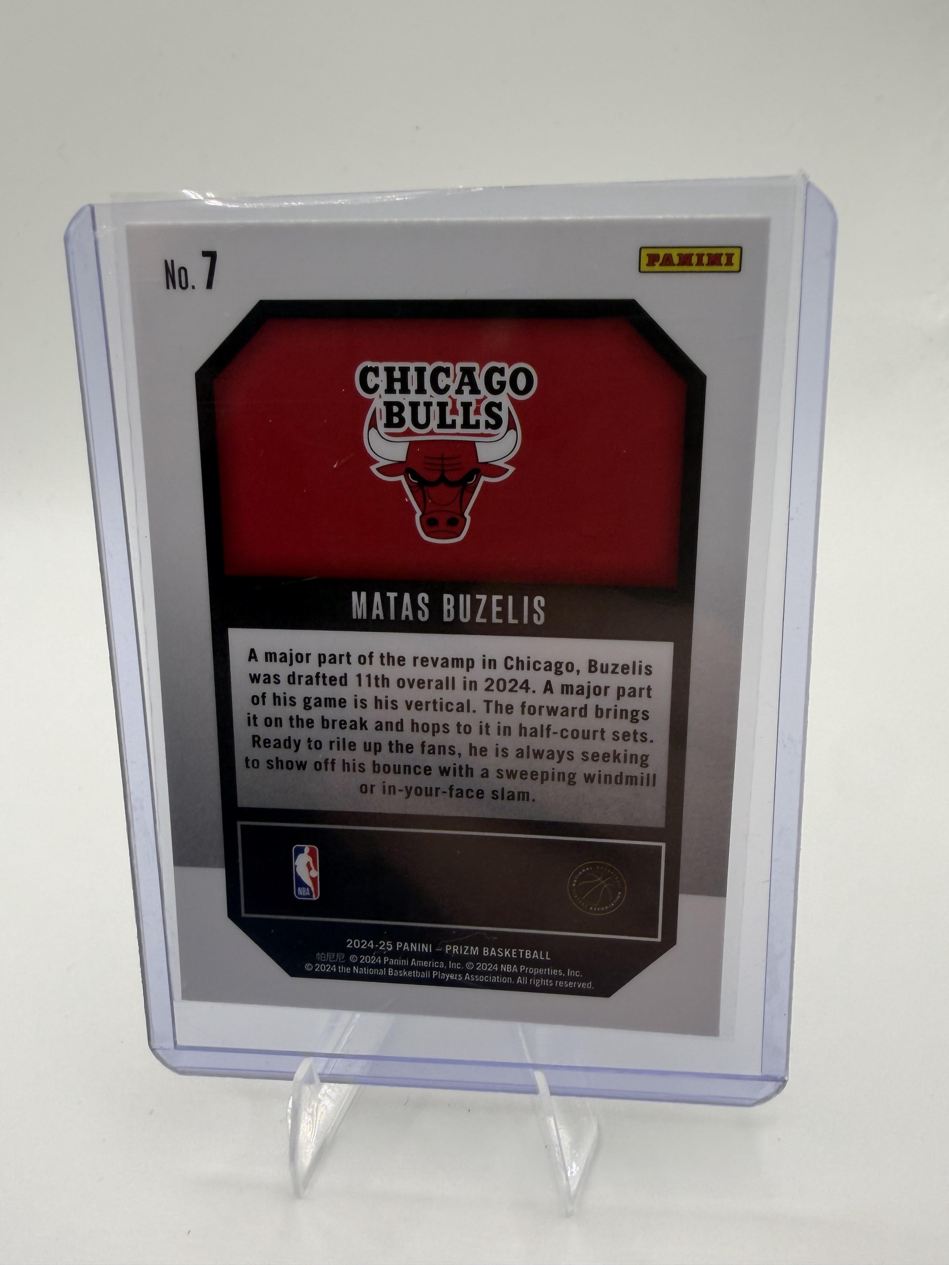 2024-25 Panini Prizm Matas Buzelis Card Emergent Chicago Bulls #7