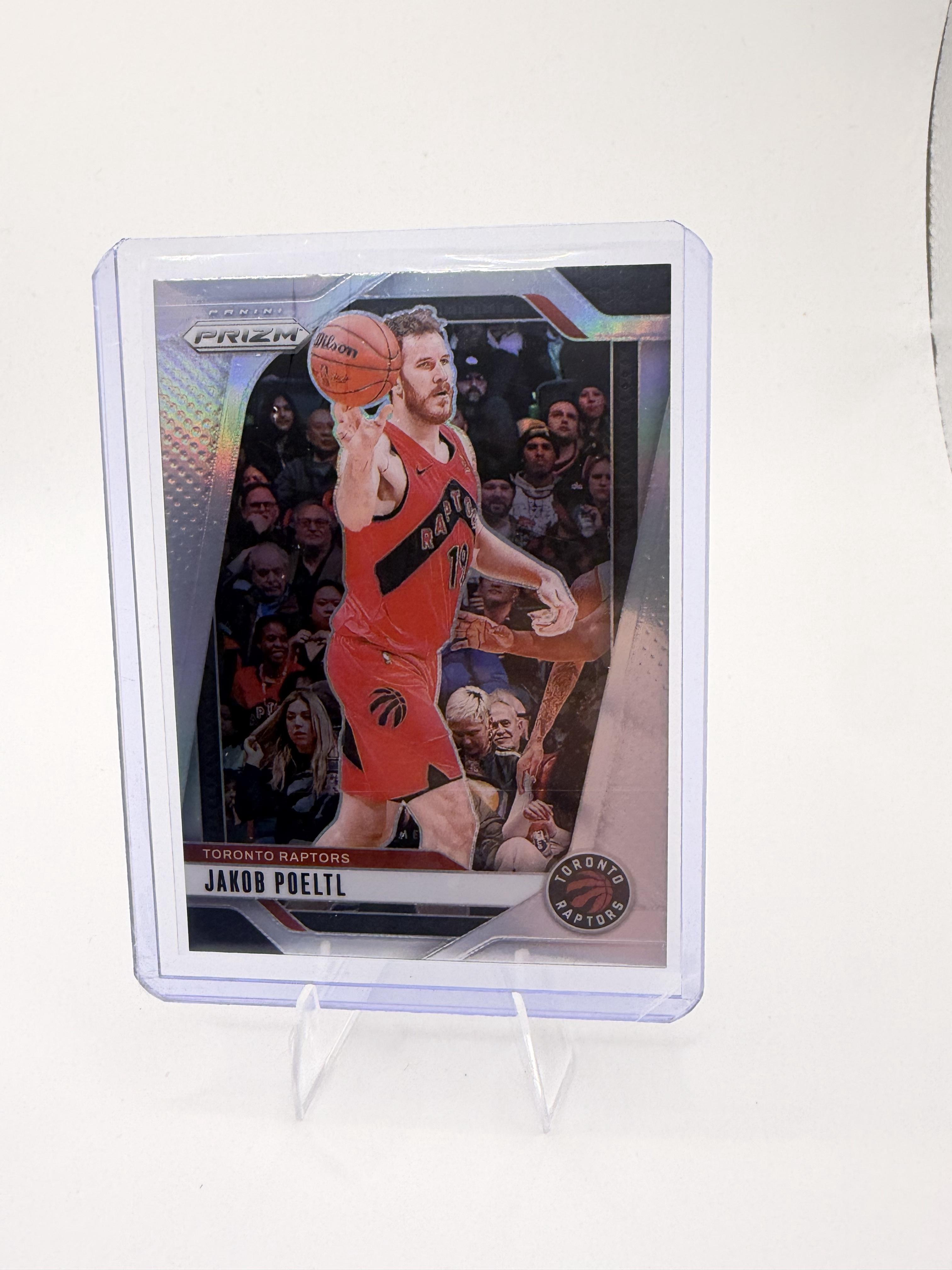 2024-25 Panini Prizm Jakob Poeltl Card Prizms Silver Toronto Raptors #198