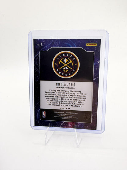 2024-25 Panini Prizm Nikola Jokic Card Deep Space Prizms Green Denver Nuggets #1