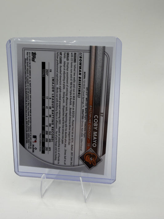 2025 Bowman Chrome Coby Mayo RC Rookie Mega Box Mojo Refractor #37 Orioles