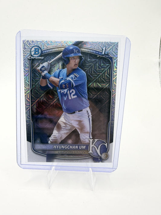 2025 Bowman Hyungchan Um Card Chrome Prospects Mojo Refractor  Royals