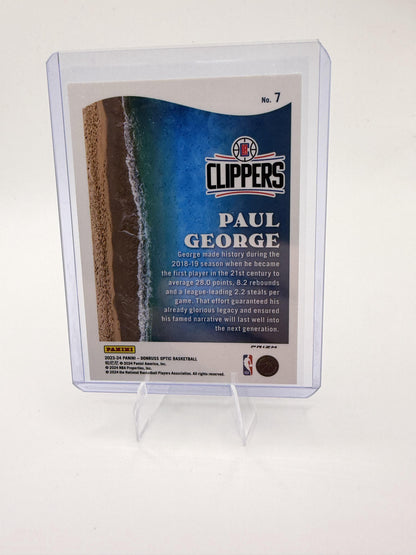 2023-24 Donruss Optic Paul George Card Splash Purple Los Angeles Clippers #7