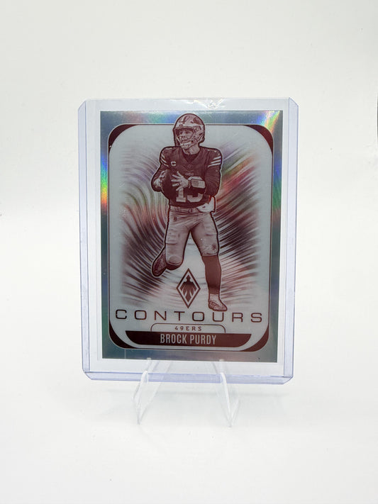 2025 Panini Phoenix Brock Purdy Card Contours Silver Seismic Prizm  49ers