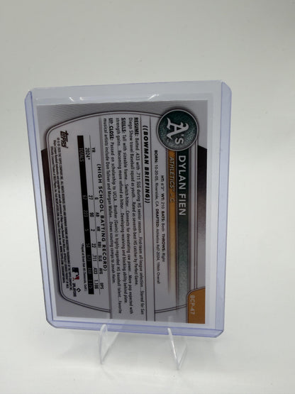 2025 Bowman Dylan Fien Card Chrome Prospects Athletics #BCP-47