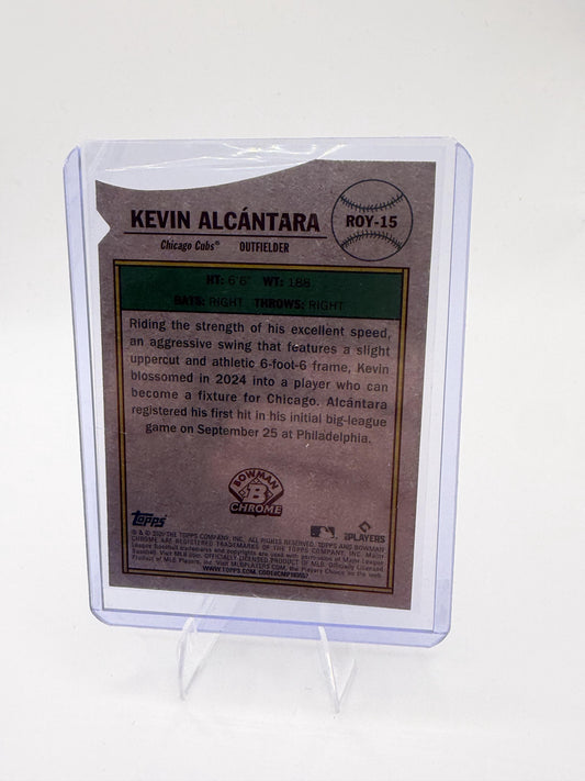 2025 Bowman Chrome Kevin Alcantara #ROY-15 RC Mojo Refractor Cubs ROY Favorites