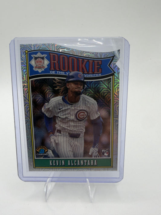 2025 Bowman Chrome Kevin Alcantara #ROY-15 RC Mojo Refractor Cubs ROY Favorites
