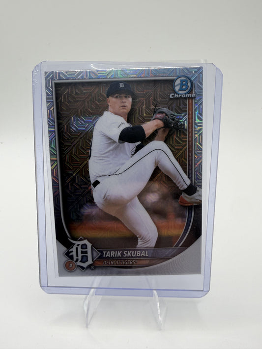2025 Bowman Tarik Skubal Card Chrome Mojo Refractor Detroit Tigers #20