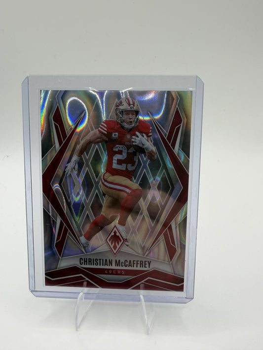 2025 Panini Phoenix Christian McCaffrey Card Phoenix Prizm 49ers #34