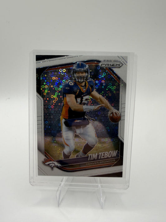 2025 Panini Prizm Tim Tebow Card White Disco Denver Broncos #300