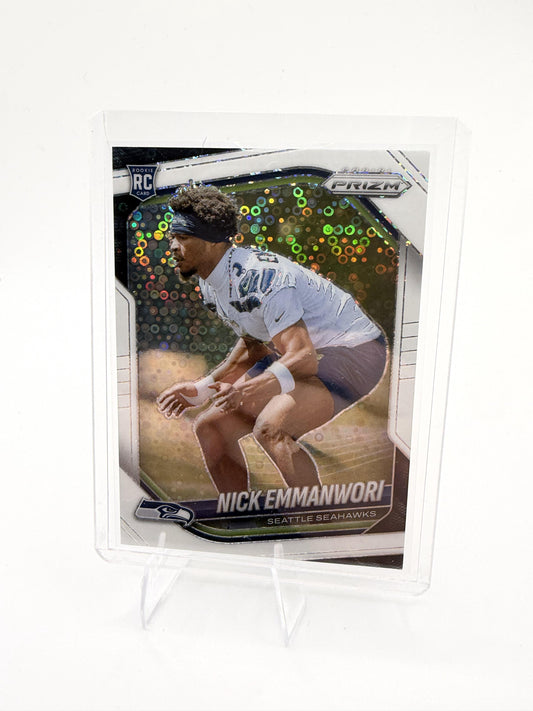 2025 Panini Prizm Nick Emmanwori Card White Disco Seattle Seahawks #320