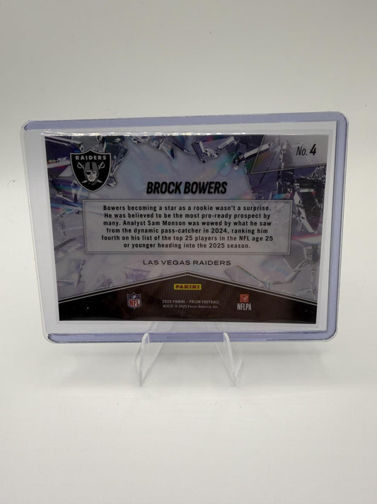 2025 Panini Prizm Brock Bowers Card Prizm Break Las Vegas Raiders #4