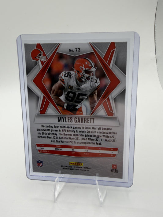 2025 Panini Phoenix Myles Garrett Card Phoenix Prizm SN Cleveland Browns #73